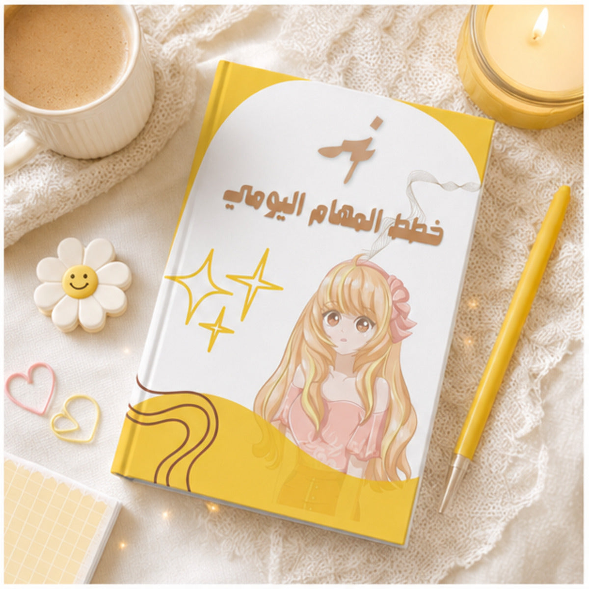 مخطط يومي برسومات لطيفة | 33 صفحة نسائية